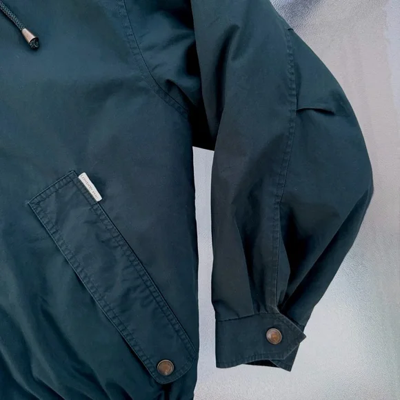 London Fog Green and Navy Blue Bomber Jacket with Removable Liner, Men's Medium - Picture 6 of 10